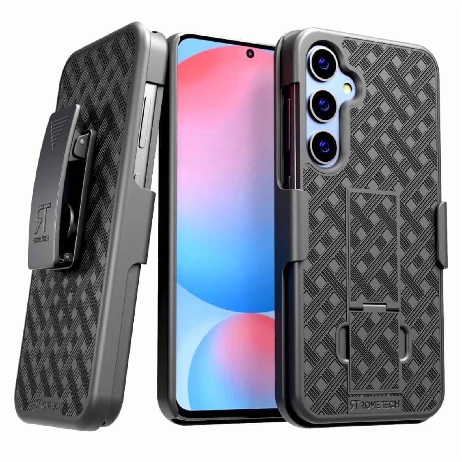 RomeTech - Shell Holster Combo Case for Samsung Galaxy S24 FE - Black