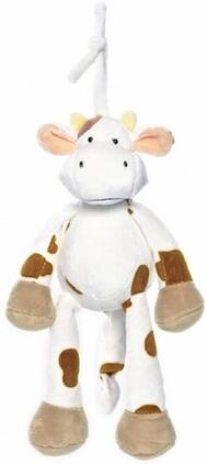 TriAction Toys - Teddykompaniet Diinglisar Collection 10 Inch Musical Plush Animal | Cow - White