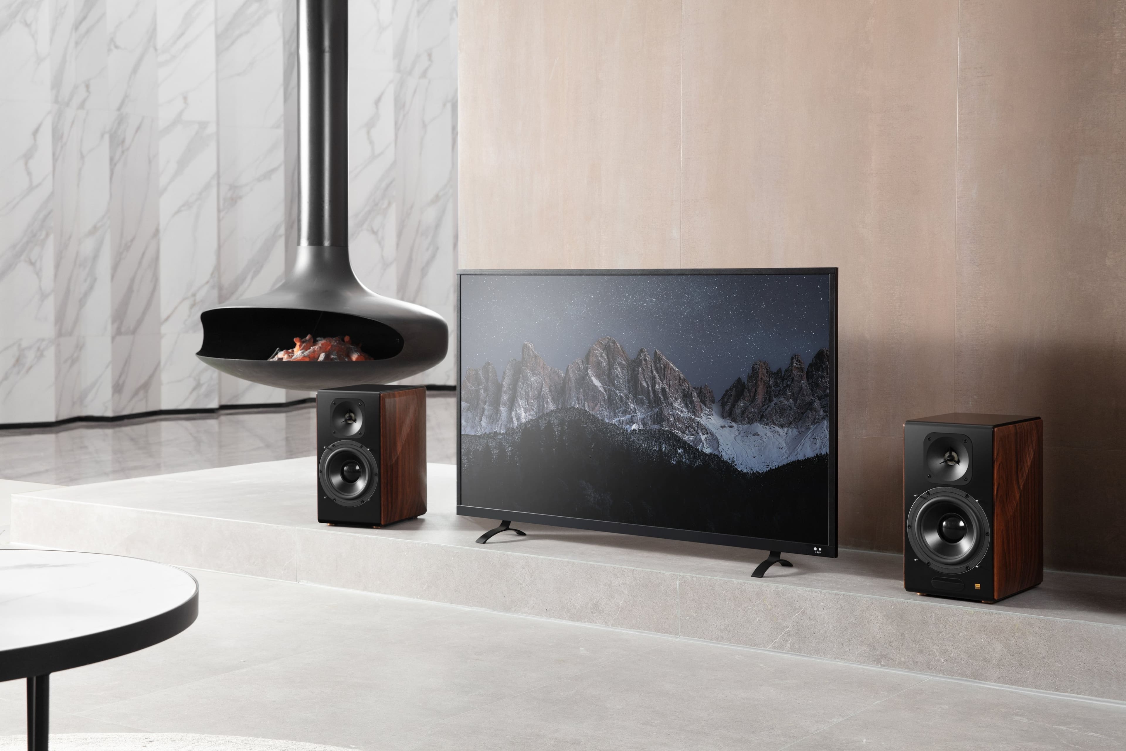 Angle. Edifier - S3000MKII Audiophile Hi-Fi/Hi Res Active Bookshelf 2.0 Speakers, Computer Speakers - 256W - Bluetooth 5.0 HD - Brown.