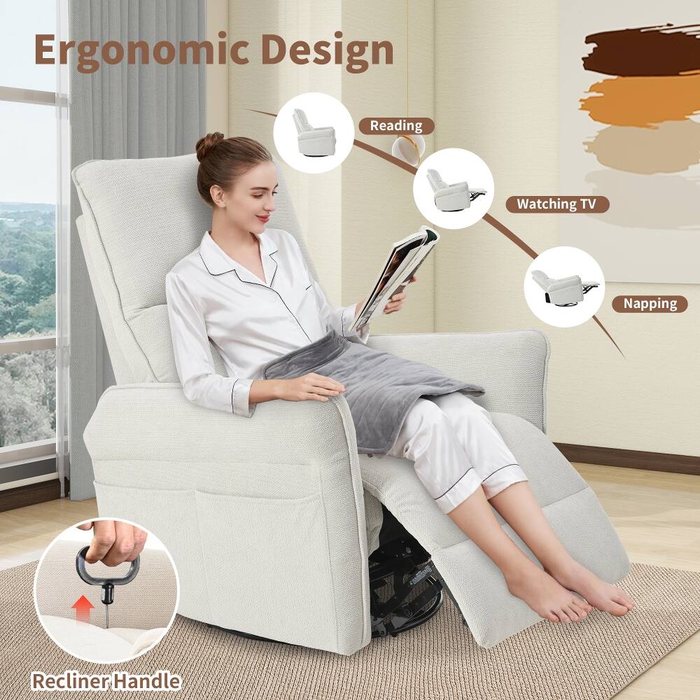 Ergonomic Design  
Reading  
Watching TV  
Napping  
Recliner Handle