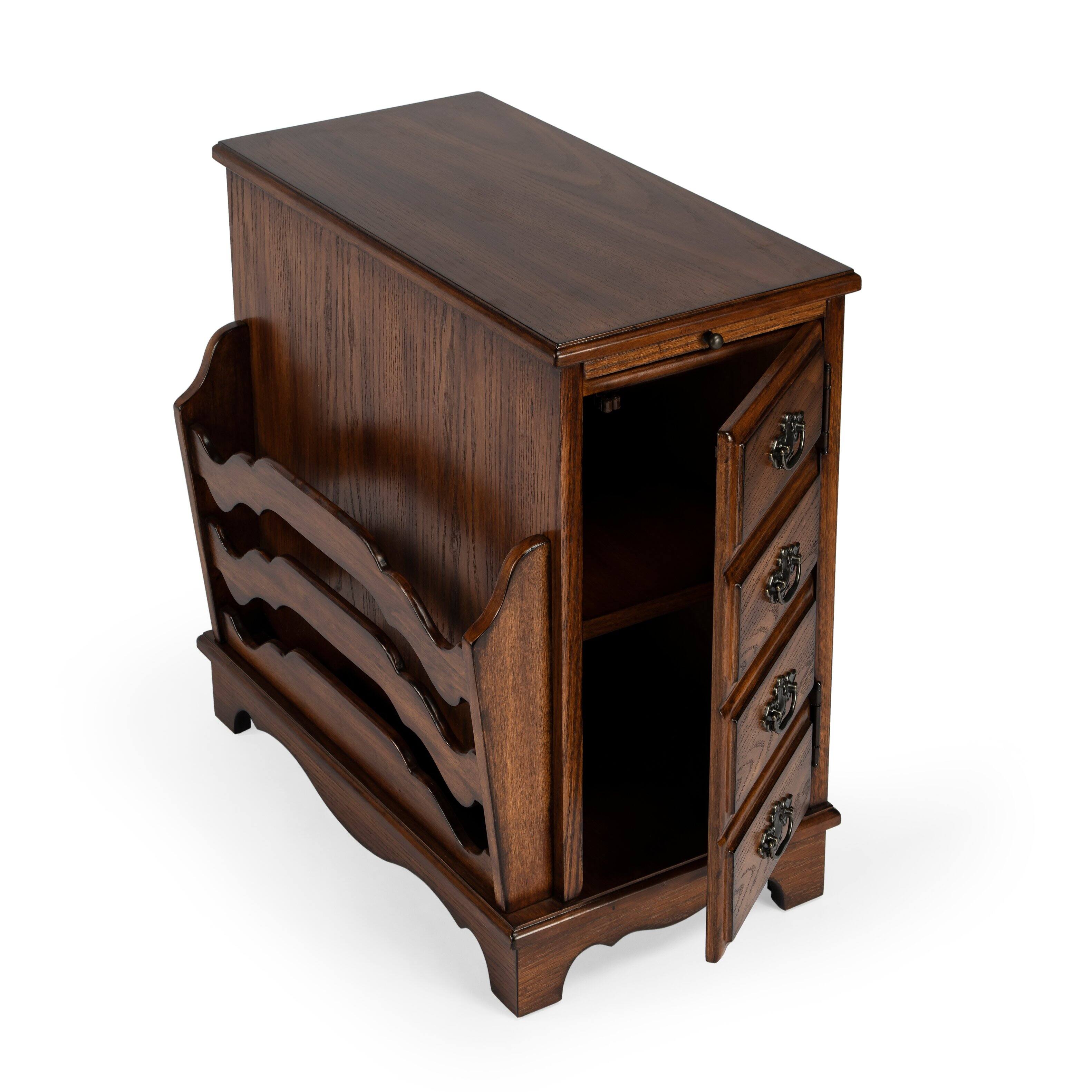 Butler Specialty Gregory 14.5 in. W Rectangular Wood Storage Side Table ...