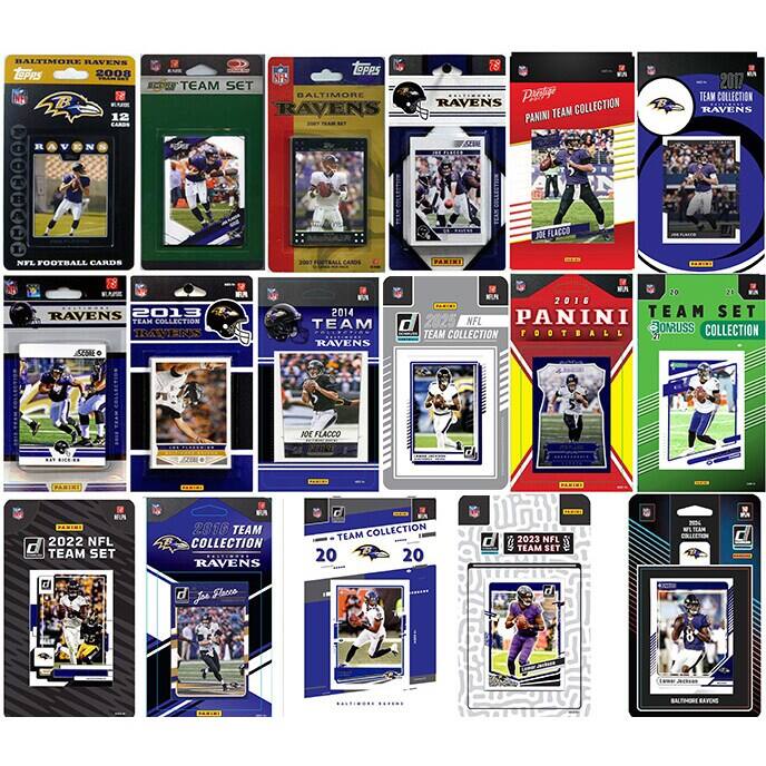 BALTIMORE RAVENS TOPPS 2008 12 CARDS! OPPS AF TEAM SET BALTIMORE RAVENS - T RAVENS Paiya TEAM COLLECTION PANINI - 2017 TEAM COLLECTION RAVENS a V N  RITEEE . E J FLACCO NFL FOOTBALL CARDS - FOSAL CARDS PARTMI E RAVENS 2013 TEAM COLLECTION RAVENS ScoRe EA 2014 TEAM RAVENS 20 21 U 2016 C. PANINI TEAM SET d 2025 NFL BOMRUSS TEAM COLLECTION FOOTBALL COLLECTION ...... dCE JDE FLACCO | PARIKI MUN PARIMI 2022 NFL 0 TEAM SET B 2016 TEAM COLLECTION RAVENS TEAM COLLECTION . 20 20 ir 2023 NFL TEAM SET -N a TA PA os Flaoro d BALTIMORE RAVENS