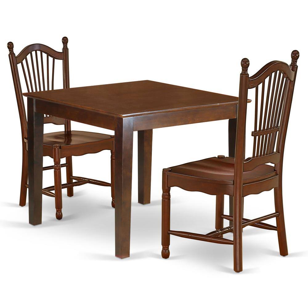 Left. East West Furniture - Dining Room Set Mahogany - Brown.