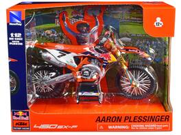 KTM 450 SX-F Motorcycle #7 Aaron Plessinger " Bull KTM Factory Racing" 1/12 Diecast Model by New Ray - Red