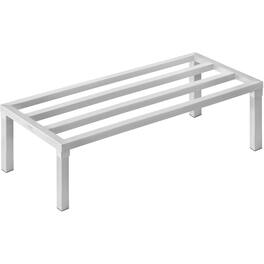 VEVOR - Aluminum Dunnage Rack, 48” x 20” Commercial Food Floor Rack, 12” Off the Floor, 1800 lbs Capacity All-Welded - metallic color