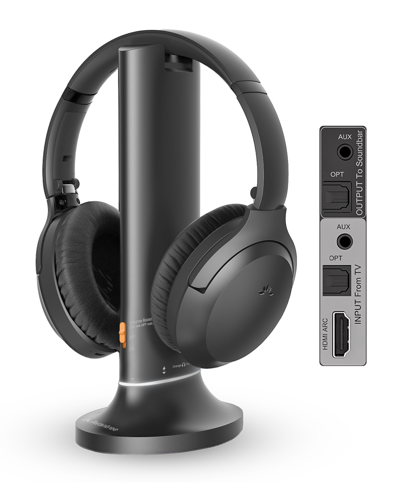 AUX Soundbar OPT To OUTPUT AUX  
Volume Boost Spart OPT valu for OFF ON  
Orange  
OPT ARC HDMI  
TV From INPUT  
Avantree