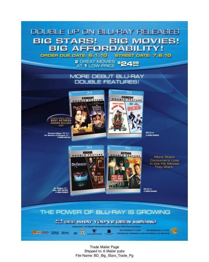 Back. Practical Magic/The Witches of Eastwick (Blu-ray Double Feature) [Blu-ray].