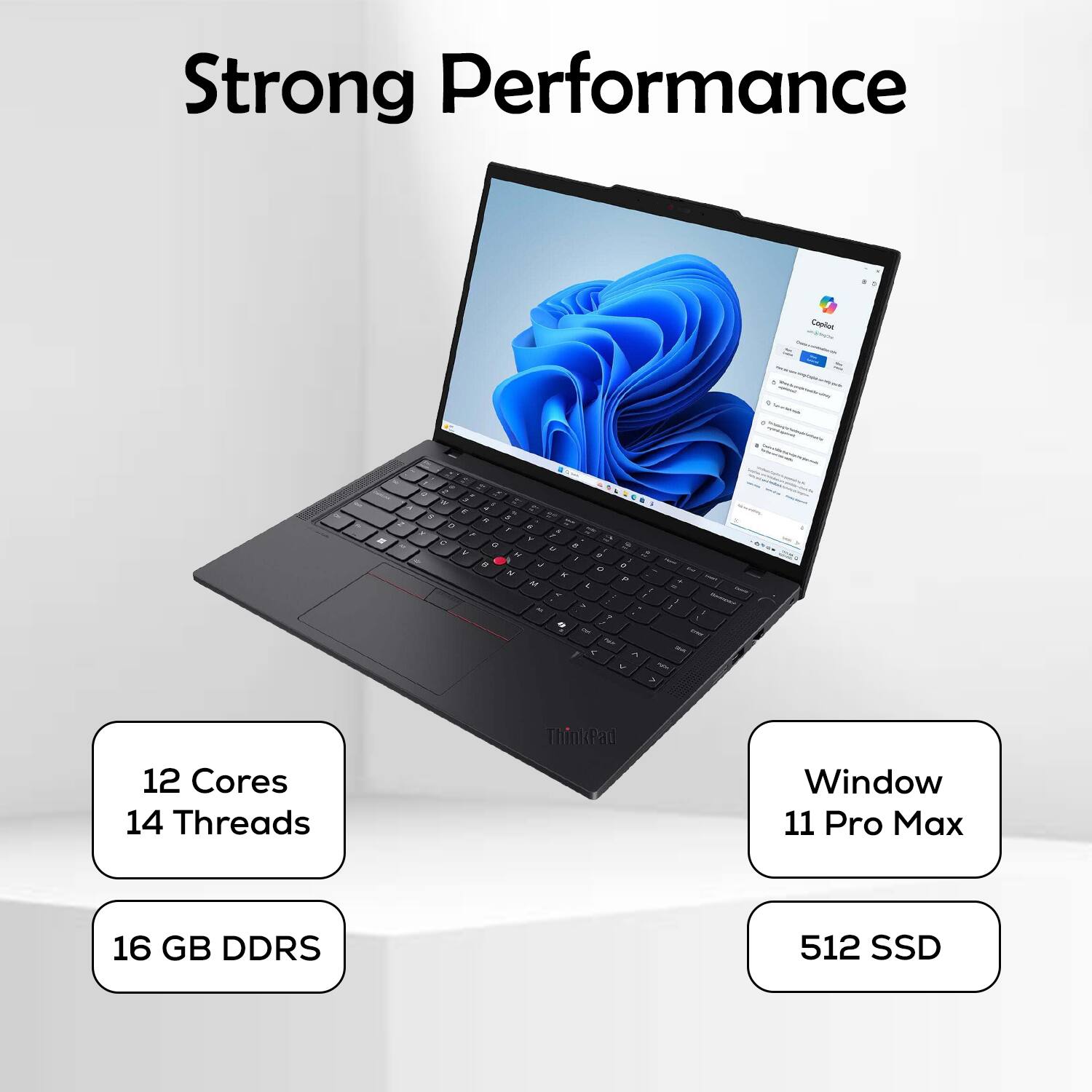 Strong Performance

- 12 Cores
- 14 Threads
- 16 GB DDRS
- 512 SSD
- Windows 11 Pro Max