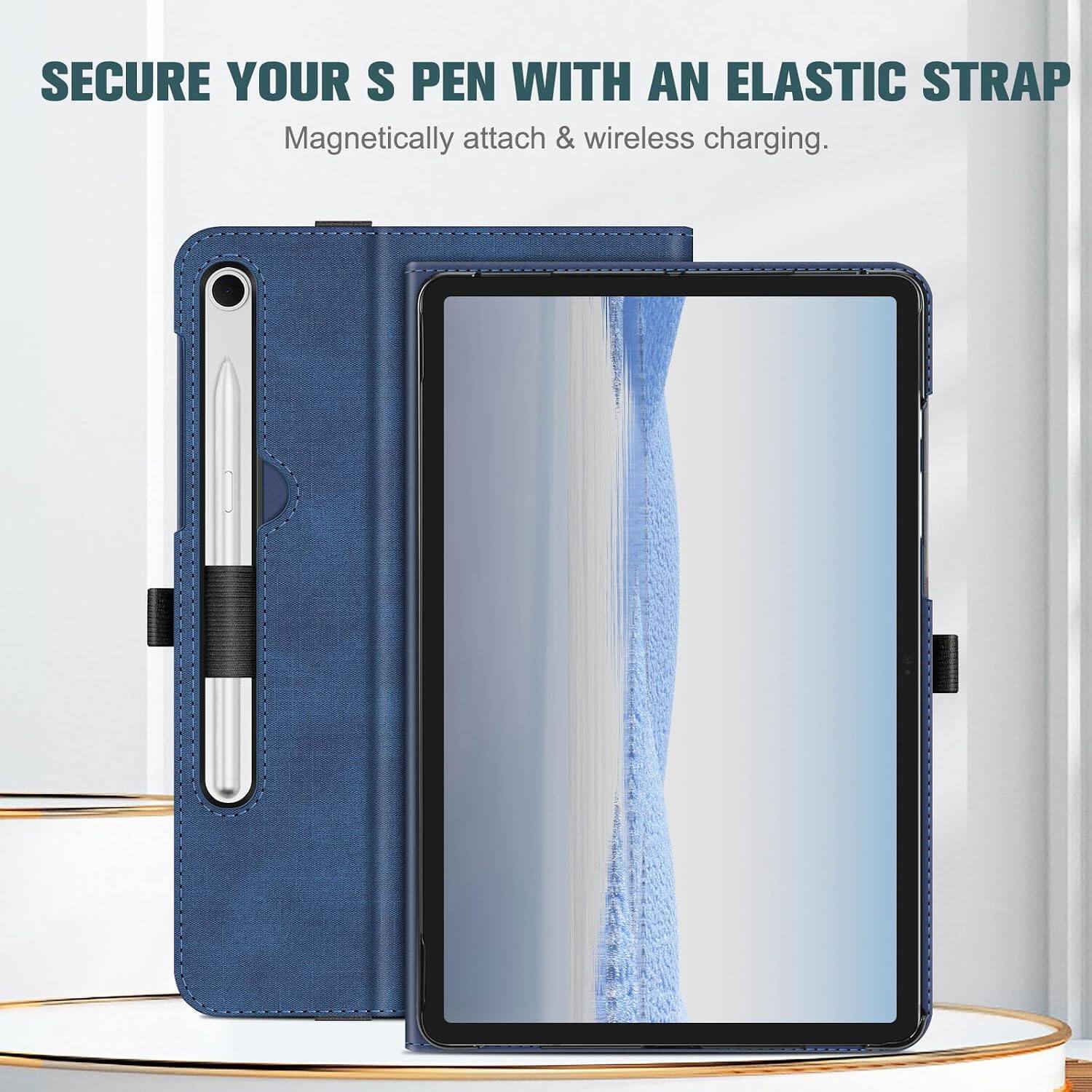 SECURE YOUR S PEN WITH AN ELASTIC STRAP  
Magnetically attach & wireless charging.