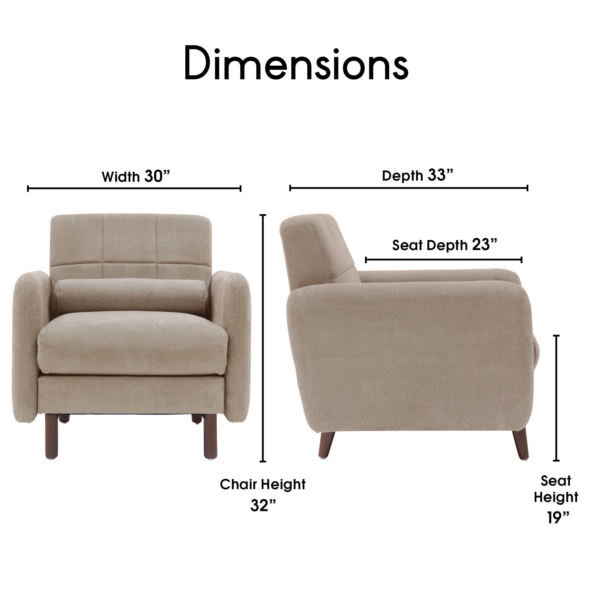 Dimensions: Width 30", Depth 33", Seat Depth 23", Chair Height 32", Seat Height 19"