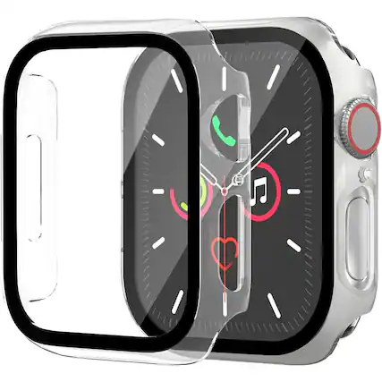 Front. Entronix - Entronix Case Compatible with iWatch Series 11, 42mm - Hard Cover w/ Built-In Screen Protector - Clear.