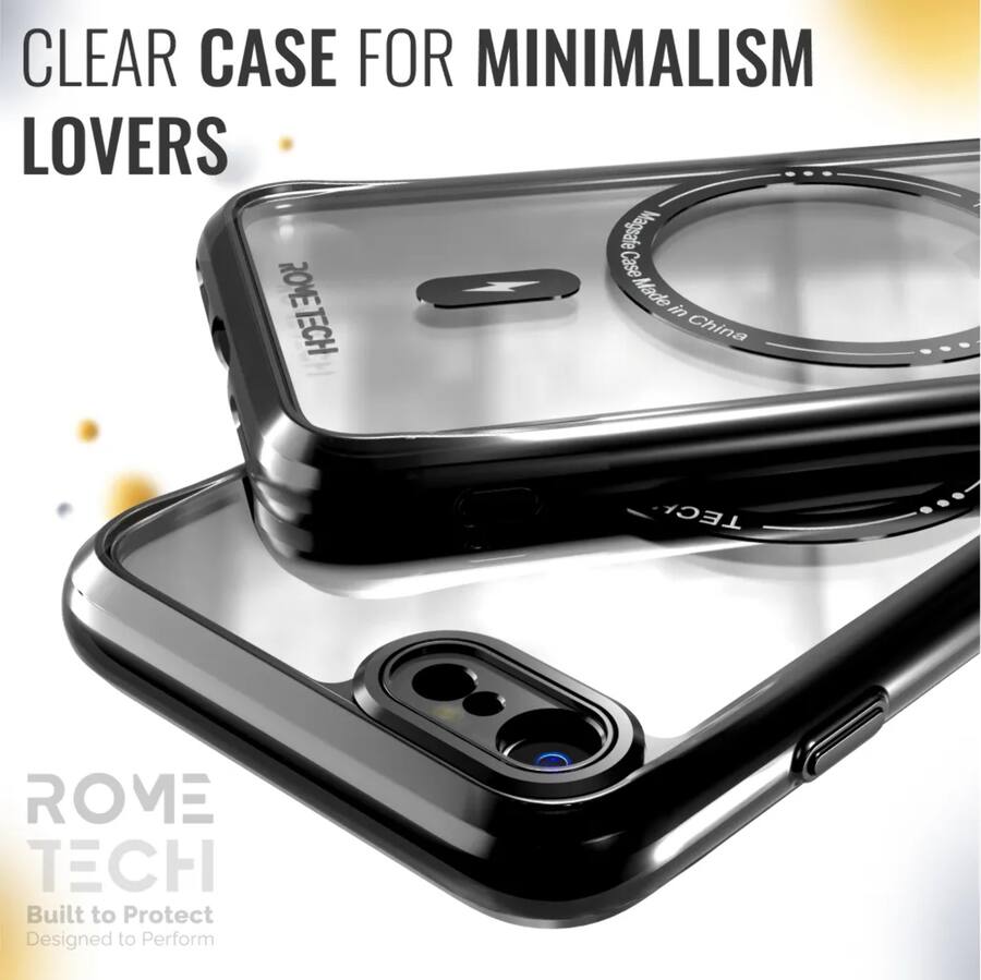 Phone Case Rome Tech RomeTech Rome Tech Clarity Case with MagSafe for iPhone SE Black - Best Buy