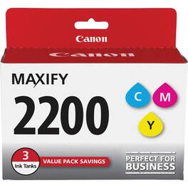 Canon - 2200 Ink Cartridge, 3/Pack (9304B005) - Cyan | Magenta | Yellow