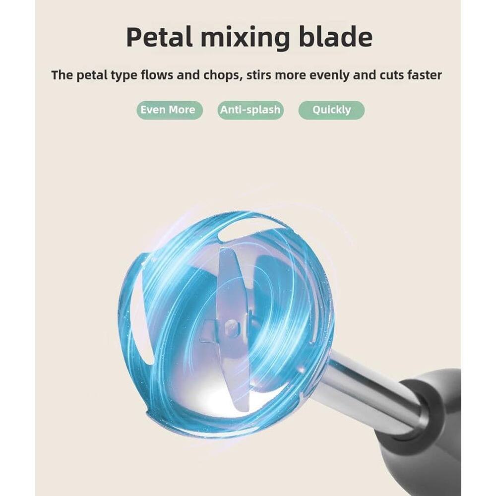 Petal mixing blade

The petal type flows and chops, stirs more evenly and cuts faster

Even More Anti-splash Quickly