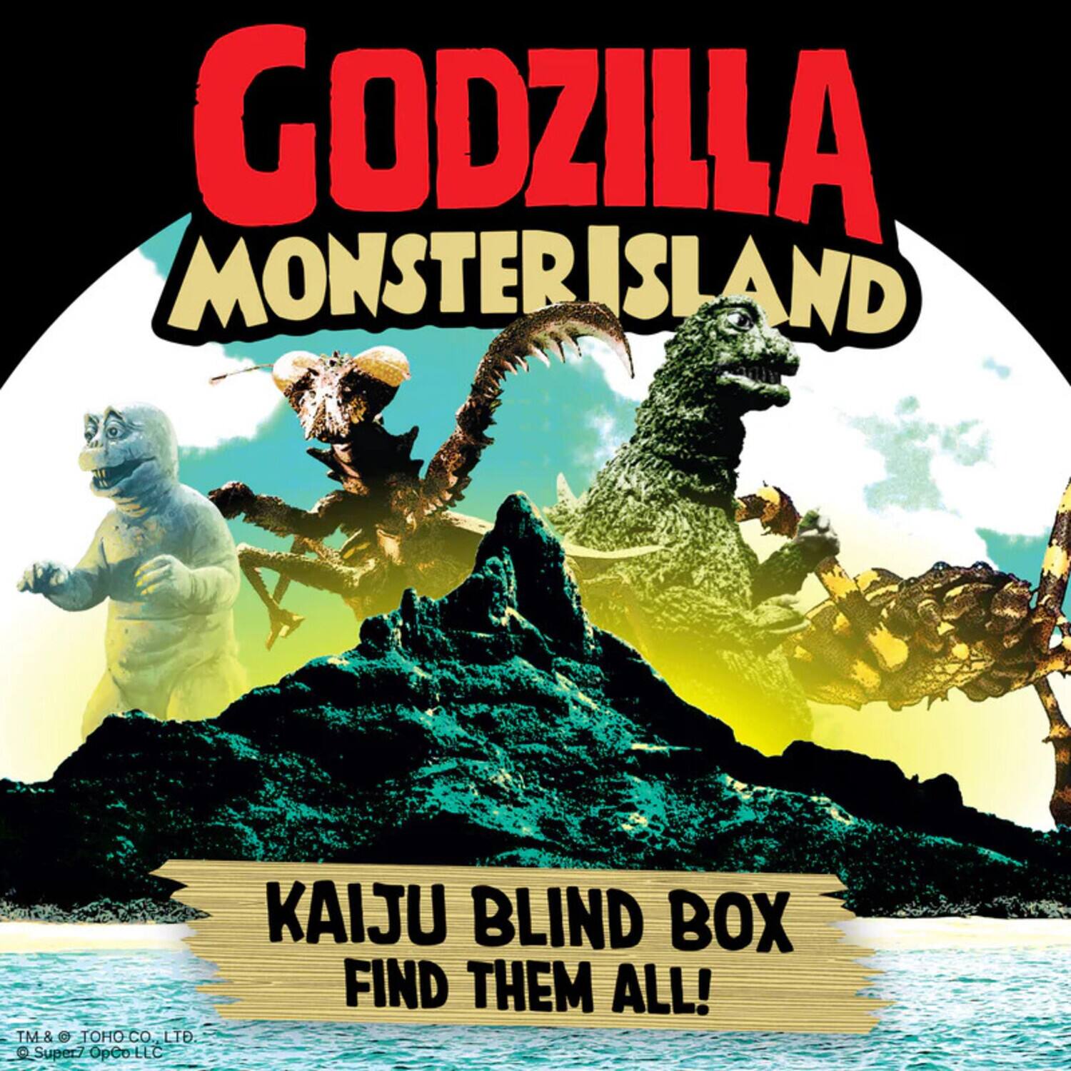 GODZILLA MONSTER ISLAND  
KAIJU BLIND BOX  
FIND THEM ALL!  
TM & © TOHO CO., LTD.  
© Super7 OpCo, LLC