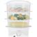 Alt View 1. Kalorik - 3-Tire Food Steamer - Clear.