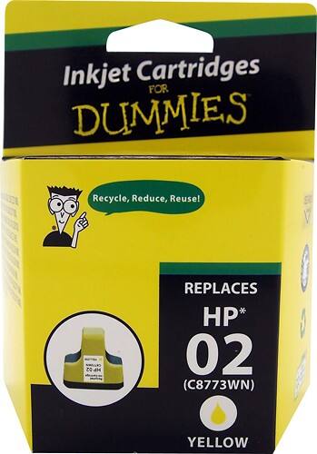 Front Standard. For Dummies - HP 02 Remanufactured Inkjet Cartridge - Yellow.