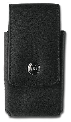 Front Standard. Motorola - Leather Case for Motorola RAZR V3 Cell Phone.