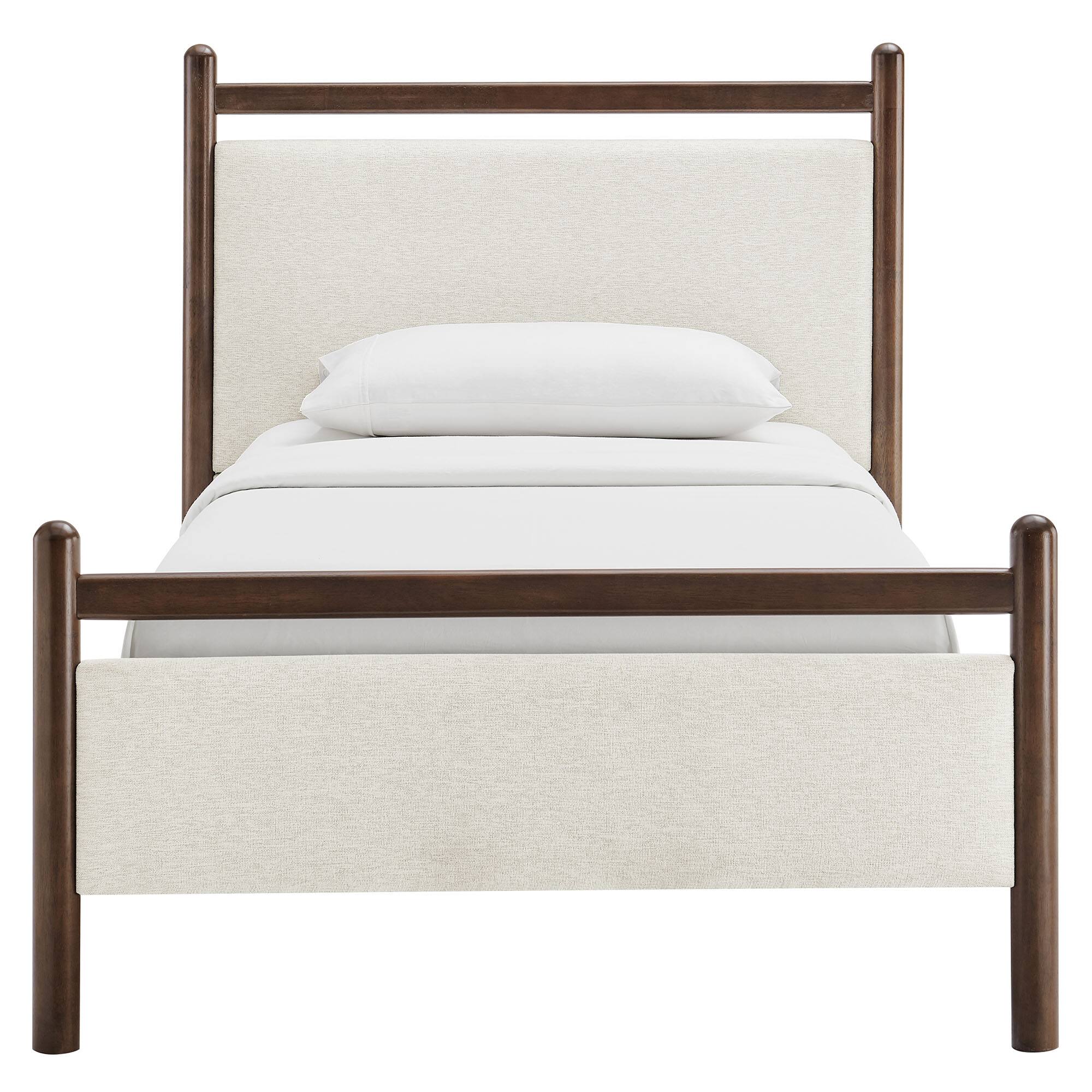 Alt View 4. Modway - Ginny Platform Bed Frame by Modway - Wenge Heathered Ivory.