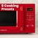 8 Cooking Presets
1800
Popcorn Potato Pizza Frozen Fresh Beverage Vegetable Meat Reheat Bread Power Defrost Kitchen Timer Express Cook
1 2 3 4 5 6 7 8 9 STOP Cancel e 0 slock START +30SEC
FARBERWARE