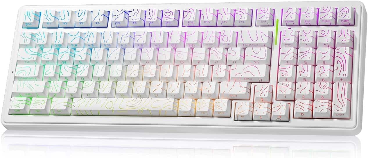 F1 F2 F3 F4 F5 F6 F7 F8 F9 F10 F11 F12 Del Home End PgUp PgDn

1 2 3 4 5 6 7 8 9 0 - = Backspace

Q W E R T Y U I O P [ ] \

A S D F G H J K L ; '

Z X C V B N M , . / Enter

Shift Z X C V B N M Shift

Ctrl Alt Ctrl

Space

Enter