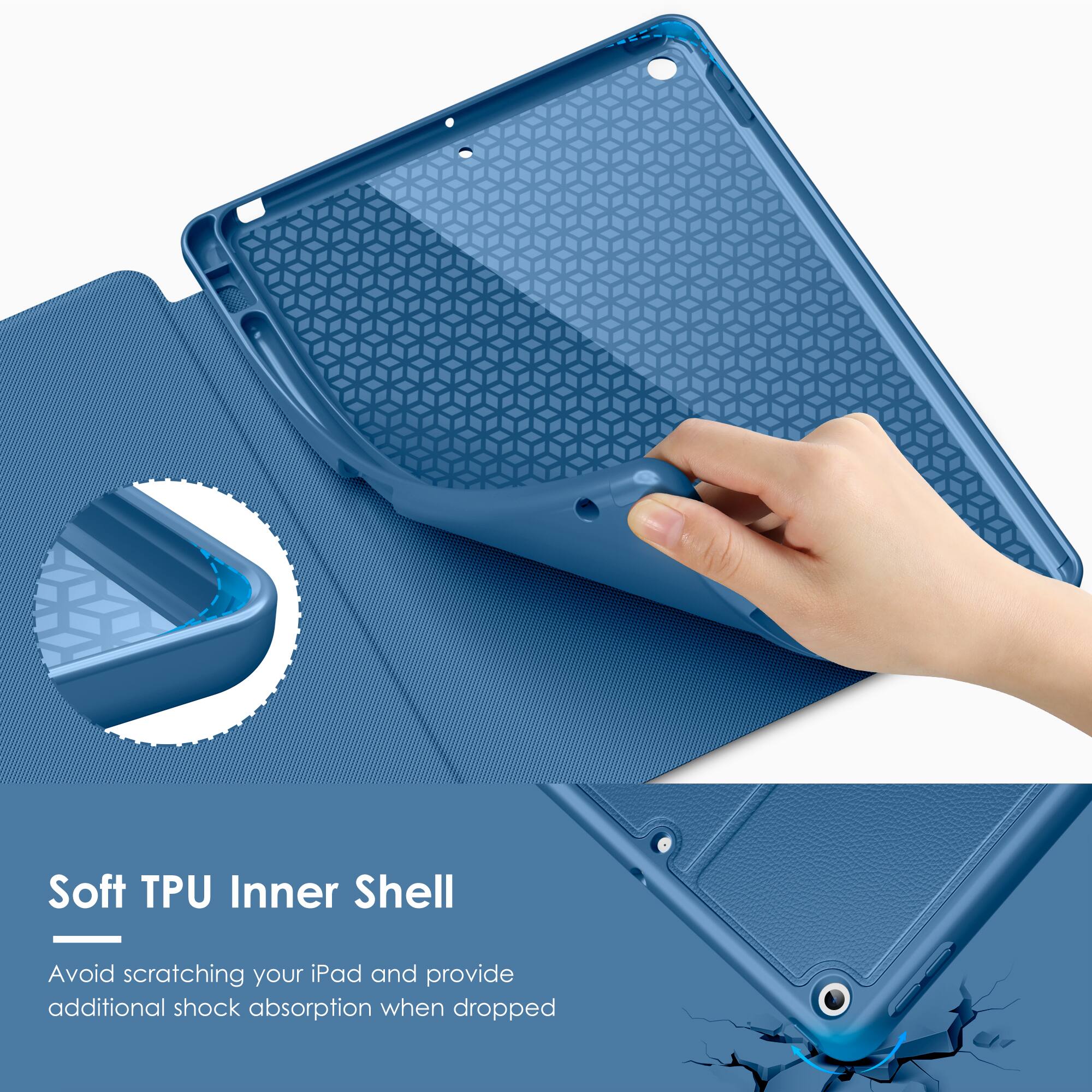 Soft TPU Inner Shell

Avoid scratching your iPad and provide additional shock absorption when dropped.
