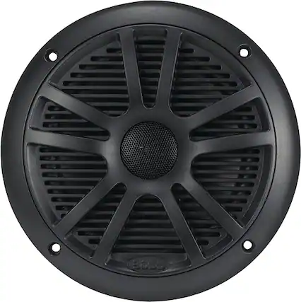 Front. BOSS Audio - MR6B 6-1/2" Marine Speakers with Carbon-Composite Cones (Pair) - Black.