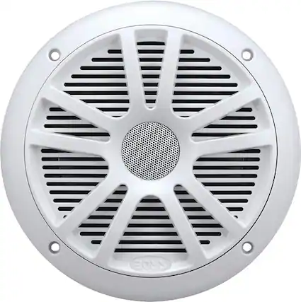 Front. BOSS Audio - MR6W 6-1/2" Marine Speakers with Carbon-Composite Cones (Pair) - White.