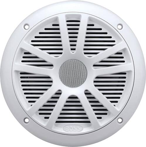 Front. BOSS Audio - MR6W 6-1/2" Marine Speakers with Carbon-Composite Cones (Pair) - White.