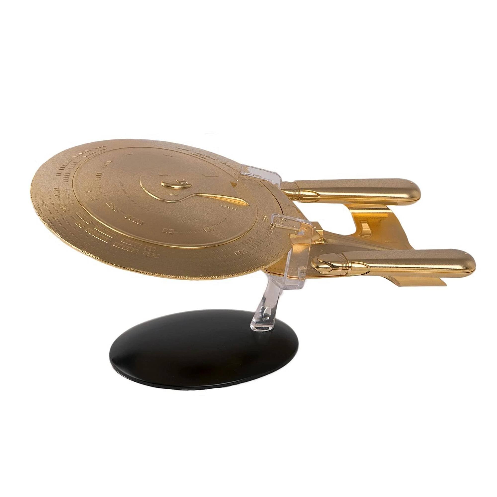 Alt View 10. Eaglemoss - Eaglemoss Star Trek StarShip Replica | 18K Gold USS Enterprise NCC-1701-D - Gold.