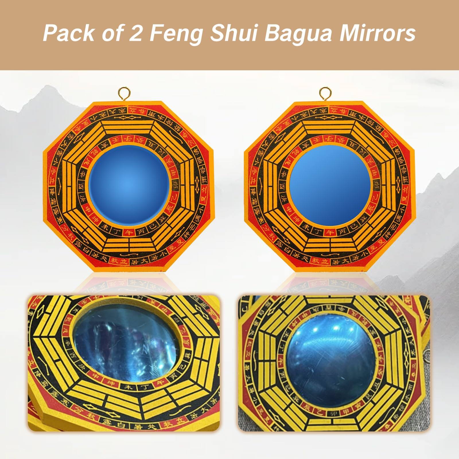 Pack of 2 Feng Shui Bagua Mirrors