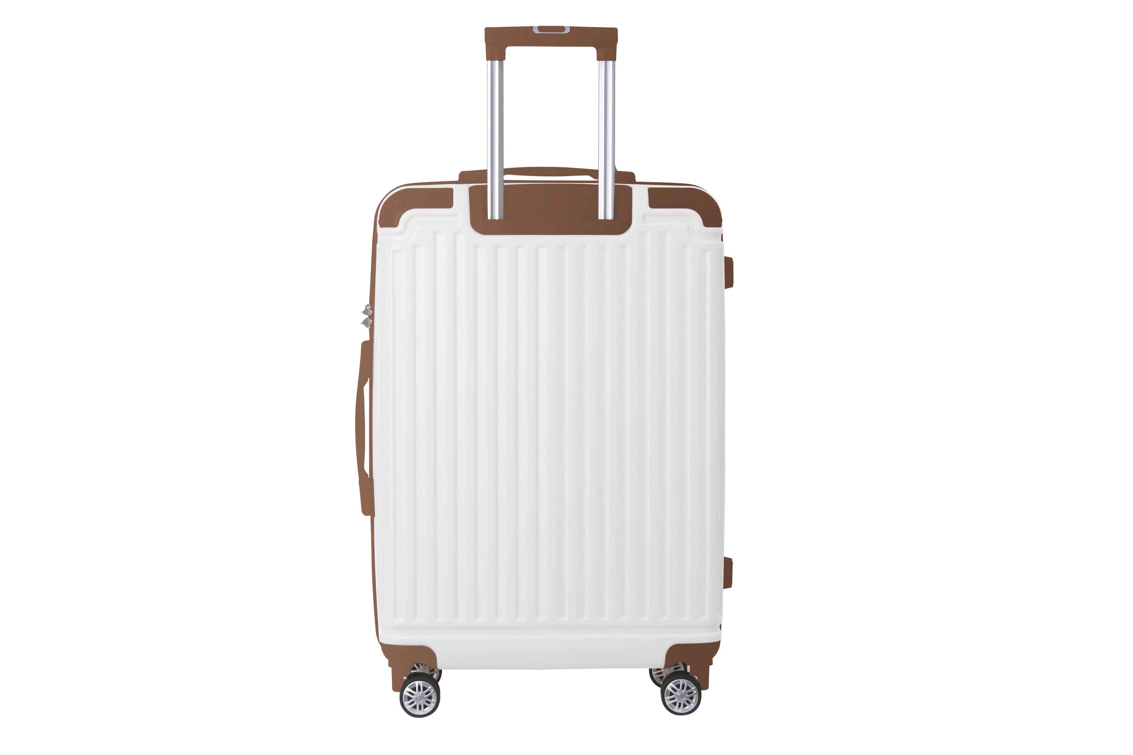 Alt View 8. Bestier - 3-Piece ABS Hardshell Luggage Set (20”/24”/28”) with TSA Lock, Silent Spinner Wheels & Telescopic Handle - Brown.