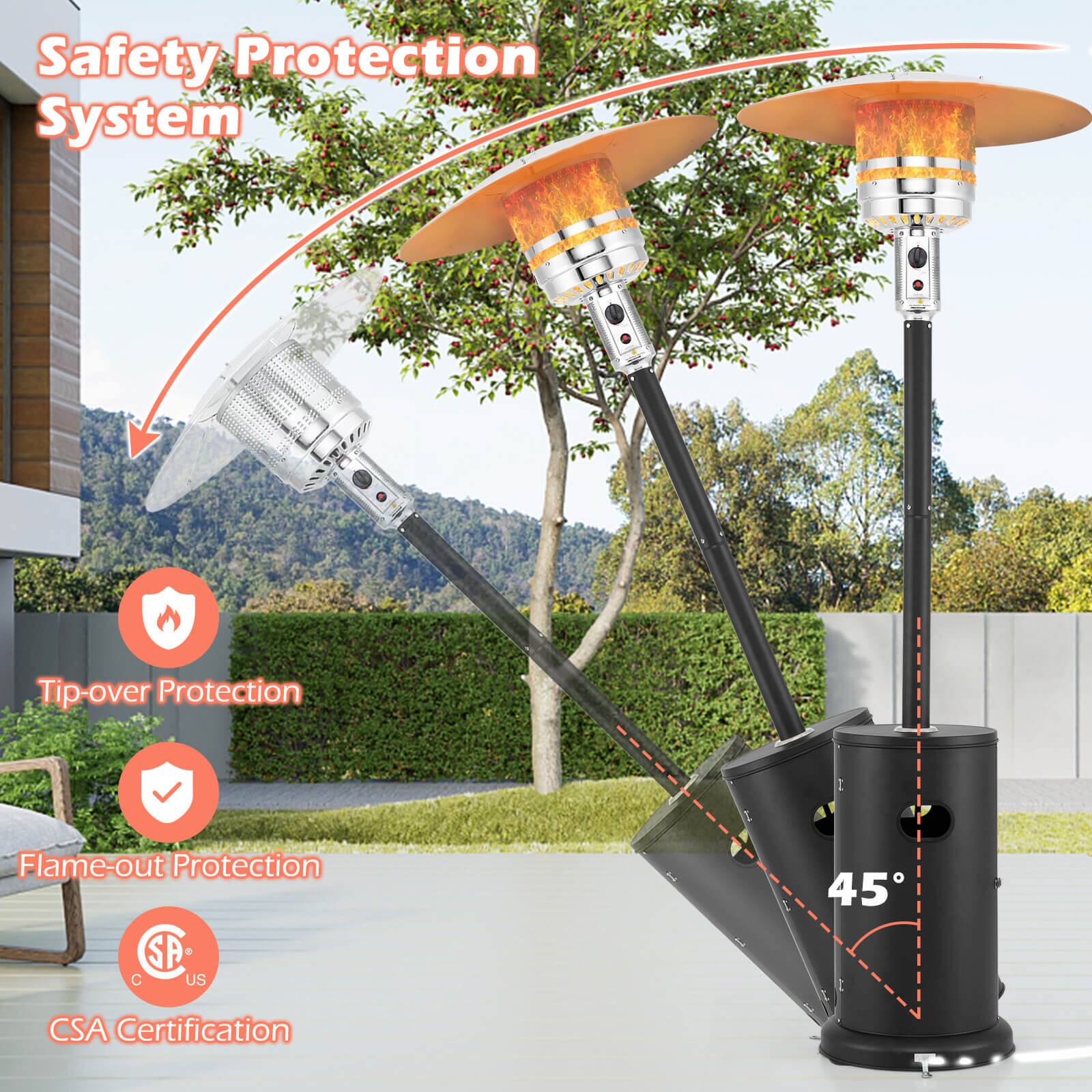 Safety Protection System

- Tip-over Protection
- Flame-out Protection
- CSA Certification