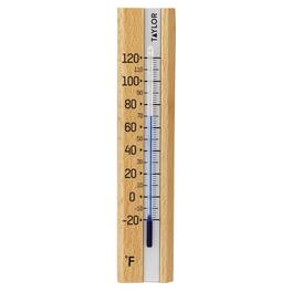 Taylor - Tube Thermometer Wood Brown 6.5 in.