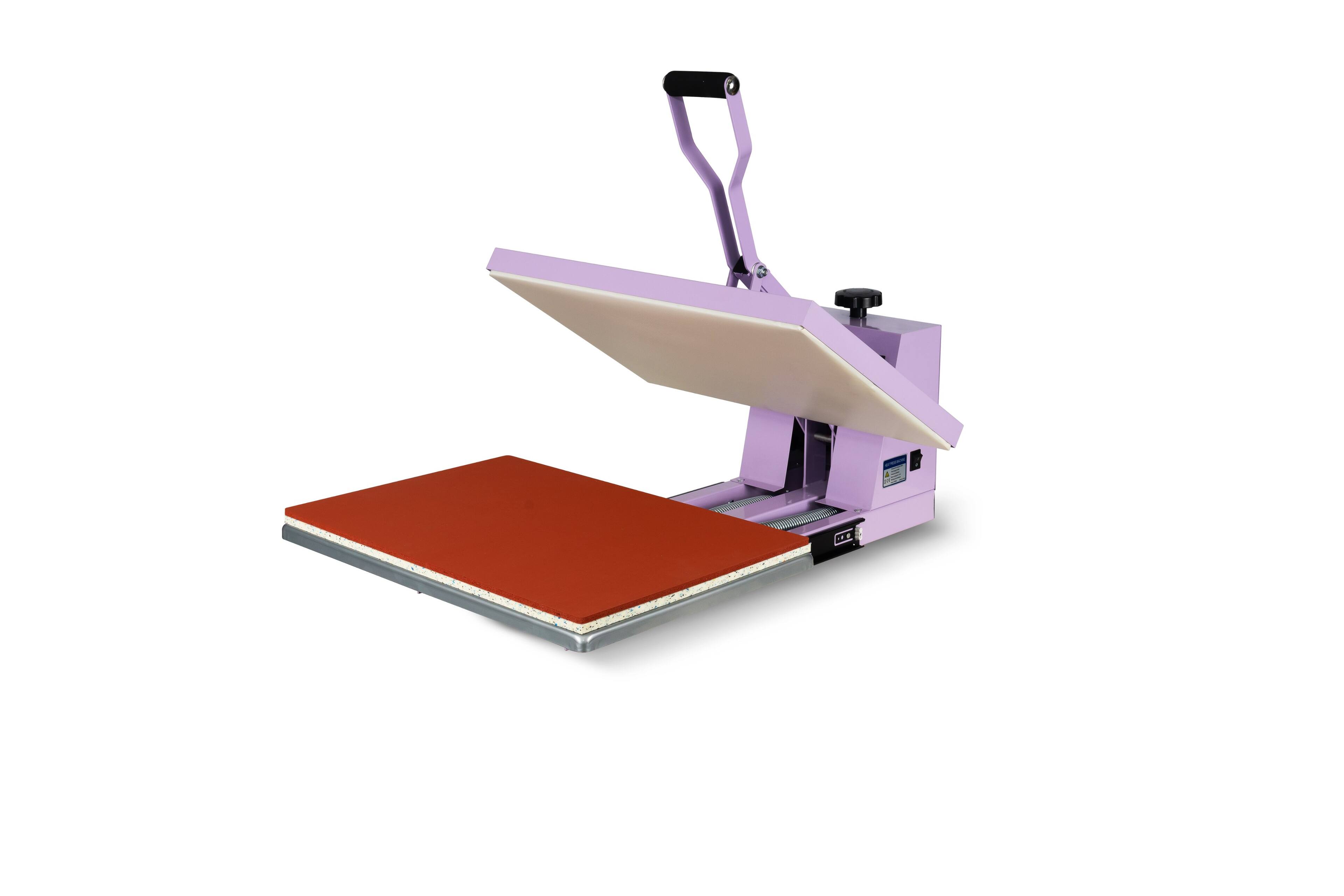 Alt View 2. ELEMENT ACE - 16x24 Inch Heat Press Machine - Slide-Out Base, Digital Control, Industrial Quality - Purple.