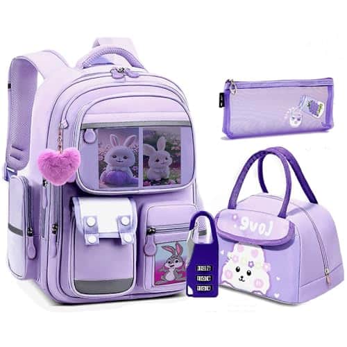 Cozy Serene - Astronauts Backpack. Luminous Anti Travel Backpack Laptop Large Capacity Adjustable Shoulder Strap Usb Anime .headphone - Purple