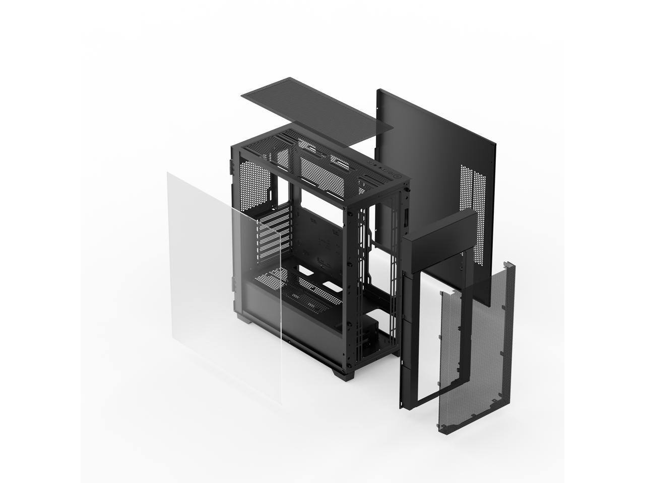 Alt View 9. Rosewill - Rosewill FBM-X7 Black ATX Mid Tower - Tempered Glass, 4 ARGB Fans, 650W 80+ Gold PSU - Black.