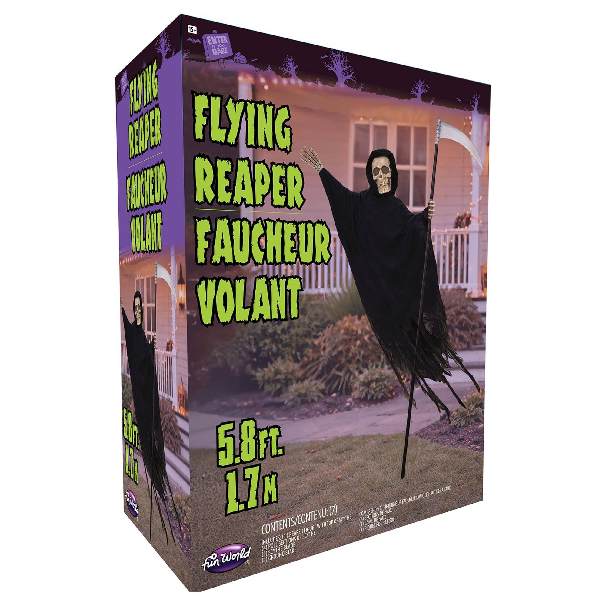 75+ ENTER of YOU DARE SNUGO FLYING REAPER FAUCHEUR VOLANT

5.8ft. 1.7M CONTENUE (7) DESCYTHE CONTENTS INCLUDES: POLE SECTIONS BLADE (4) SOYTHE STAKE World (3) GROUND STAKE fin (1)