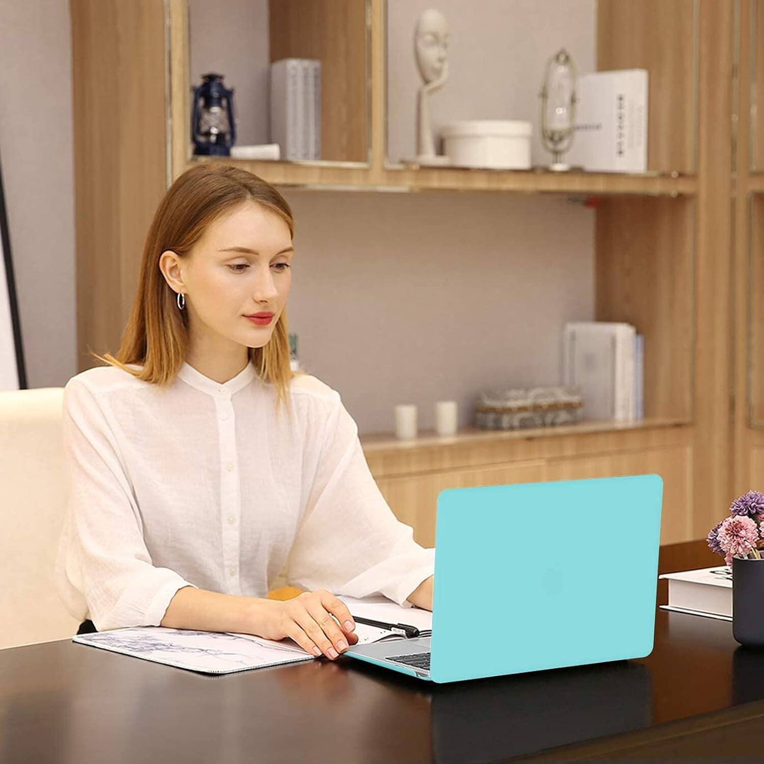 Alt View 2. mosiso - MacBook Pro 13" hard shell case with keyboard skins, screen protector and storage bag - Turquoise.