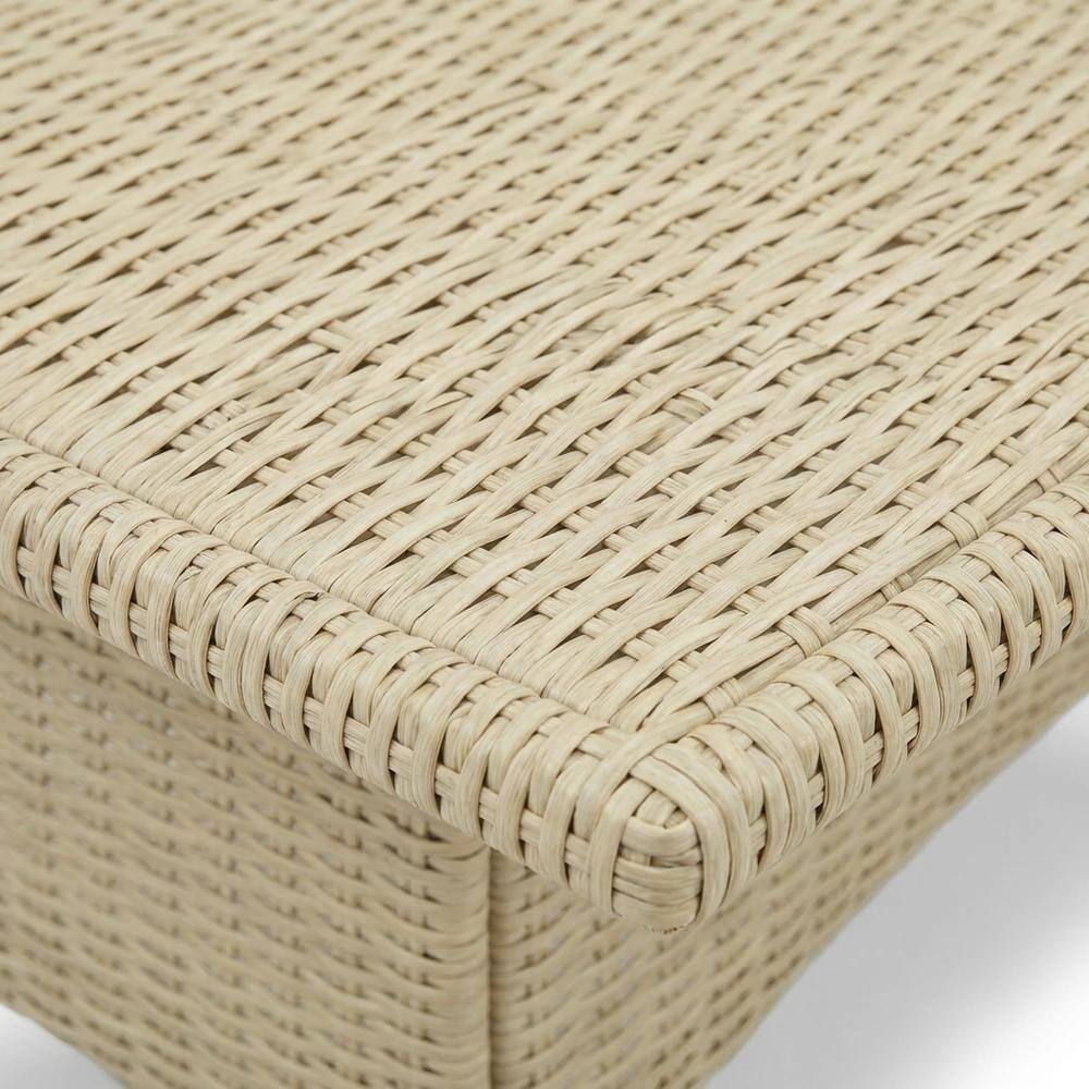 Alt View 2. Outdoor Escape - Linen Wicker Patio Set with Dining Table and 4 Outdoor Chairs - Brown.