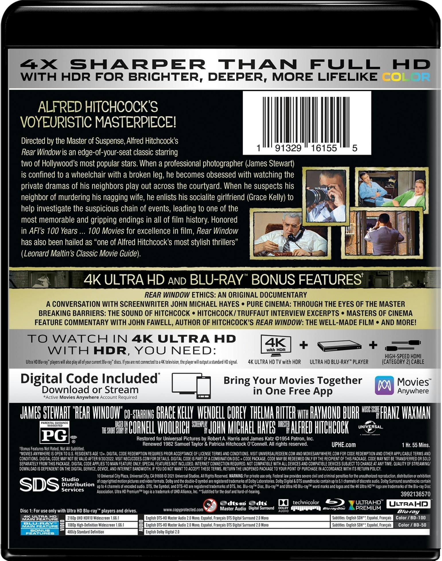 Back. Rear Window (4K Ultra HD + Blu-ray) [UHD].