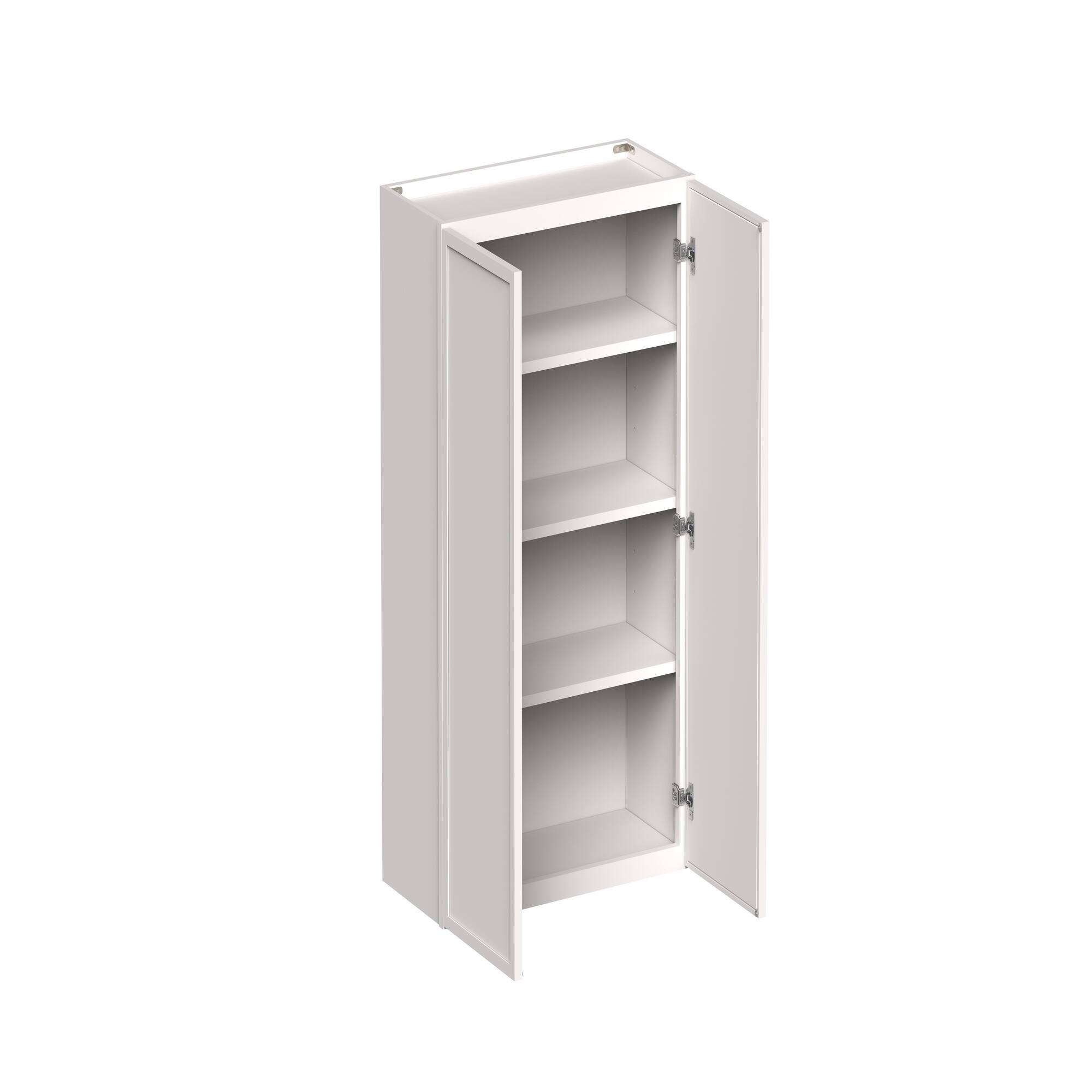 Boyel Living - 27-in W x 42-in H x 12-in D Slim Shaker RTA Kitchen Wall Cabinet with Soft-Close - Snow White