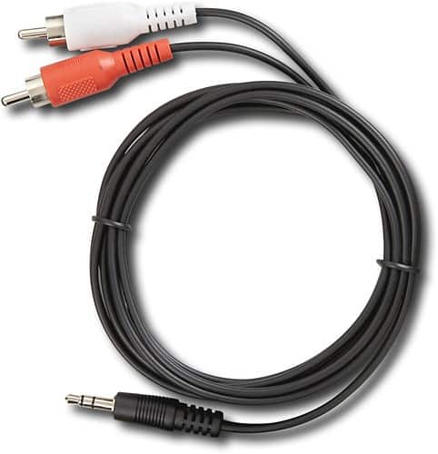 Front. Dynex™ - 6' Y Audio Cable - Black.