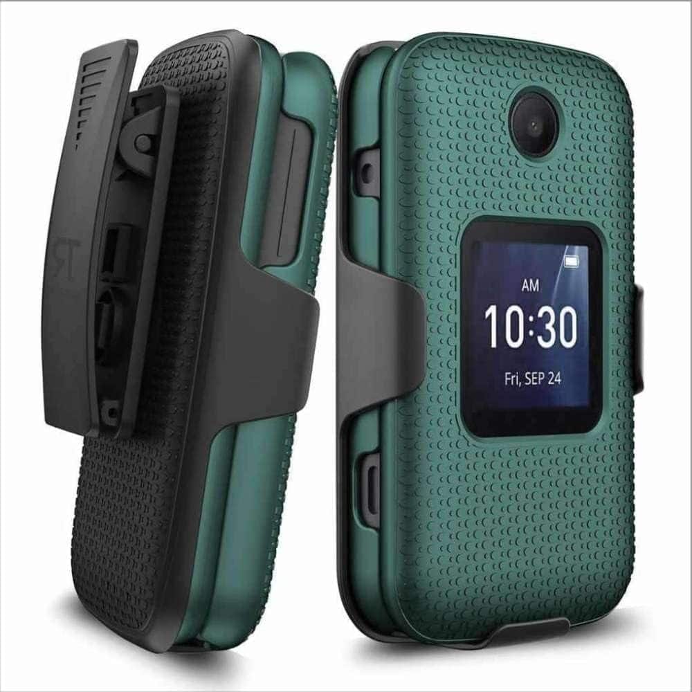 RomeTech - Rome Tech Shell Holster Case for TCL Flip - Dark Green