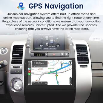 Autoradio 9 Inch Voor Toyota Prius 2009-2013 – 2+64 GB, Android 14, Draadloze Carplay & Android Auto, GPS, BT, FM, Achteruitrijcamera