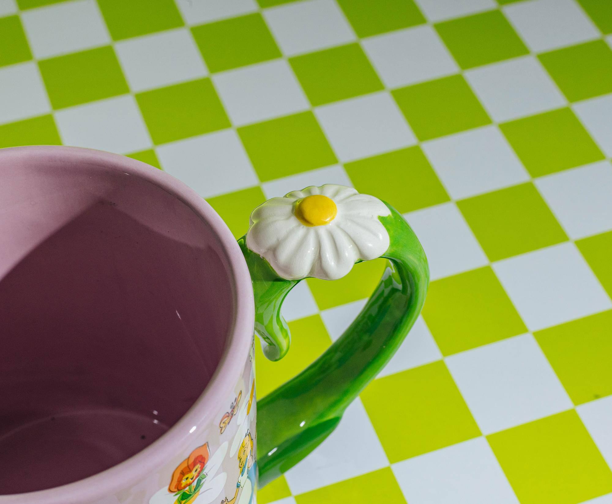 Alt View 3. Silver Buffalo - Disney Alice In Wonderland Flowers Ceramic Mug With Sculpted Handle | 22 Ounces - Pink.