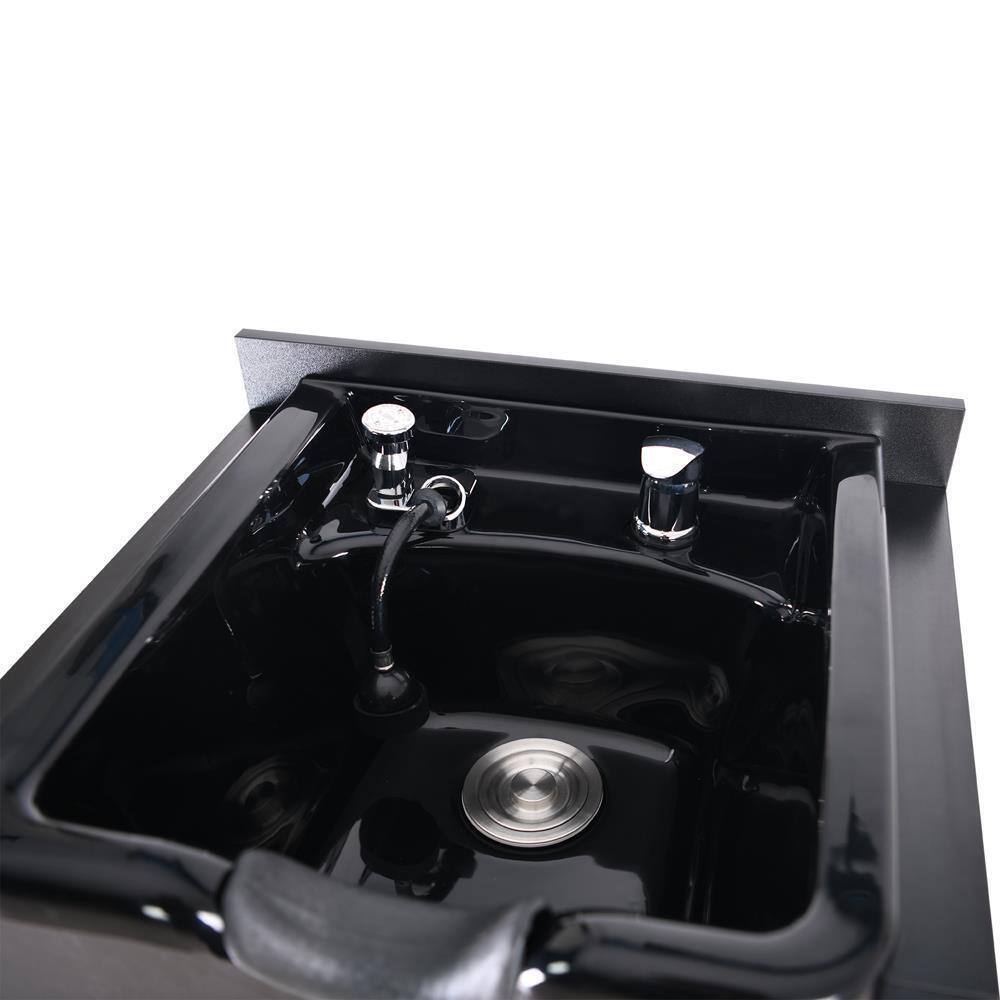 Alt View 9. Winado - Backwash Shampoo Station Shampoo Bowl with Cabinet Hair Wash Sink for Salon Spa - Black.