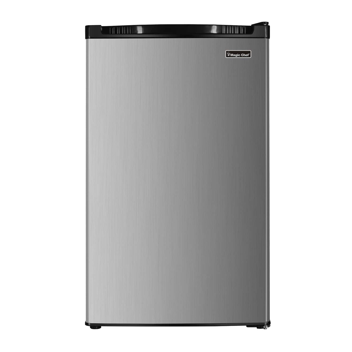 Magic Chef - 4.4 Cu Ft Compact Refrigerator, MCR44 - Silver