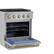 Alt View 3. Hauslane - HausPro 30 in. 4 Burners (20,000 BTU) Freestanding Dual Fuel Range - Satin Brass.