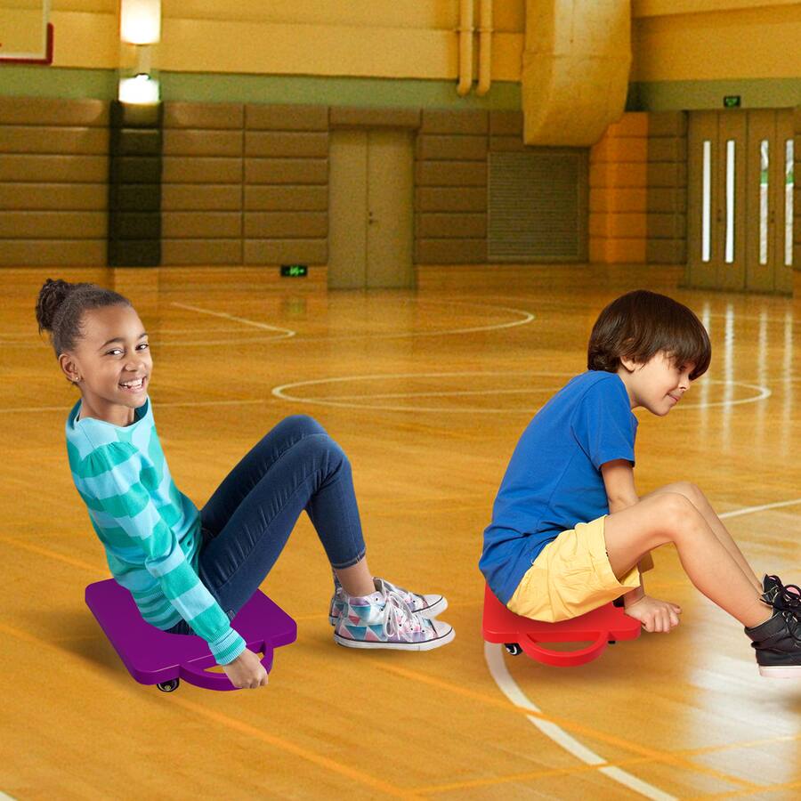 GSE Games & Sports Expert Floor Scooter Board with Handles, Sitting ...